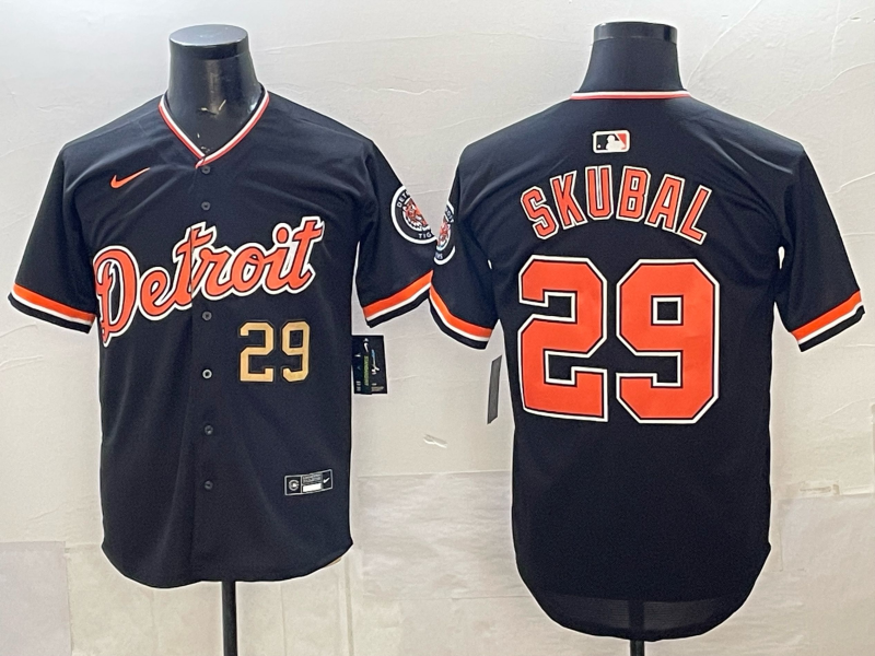 Men Detroit Tigers #29 Skubal black Game Nike MLB Jersey 2026009
